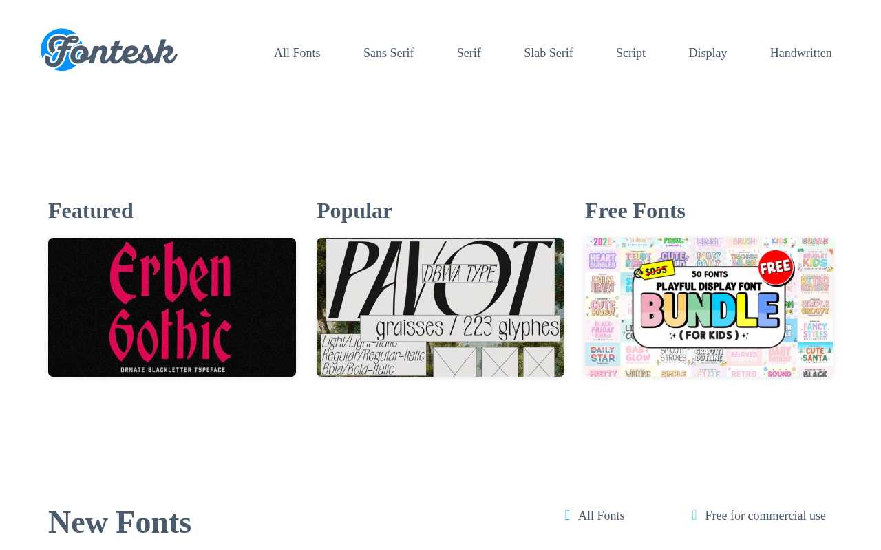screenshot-Free Fonts & Typefaces › Fontesk