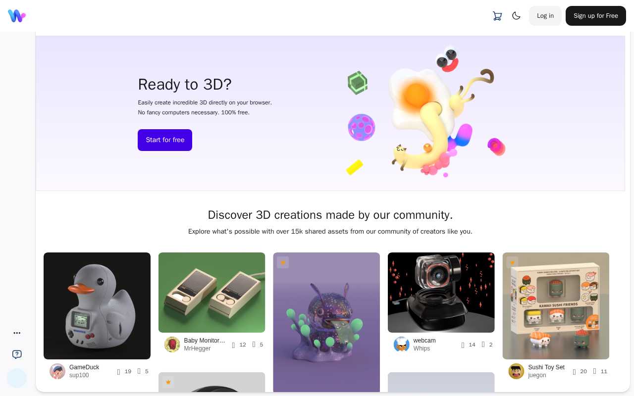 screenshot-Womp - Free Web 3D Software