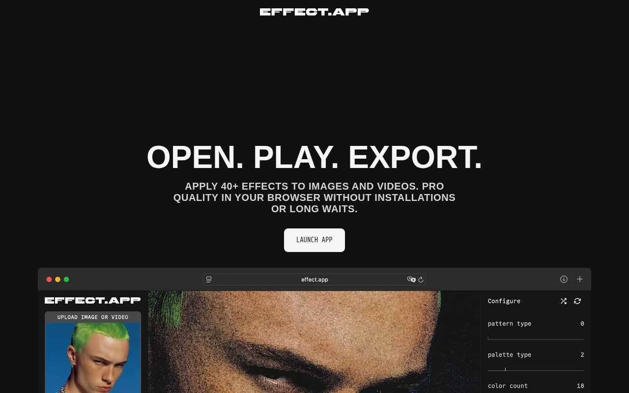 screenshot-Real-Time Image & Video Effects — Effect.app