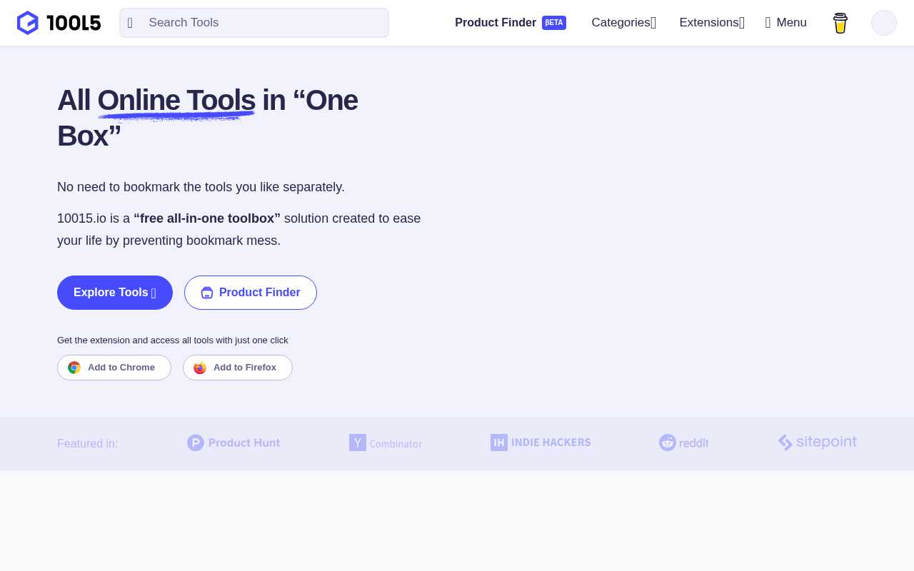 screenshot-All Online Tools in One Box | 10015 Tools
