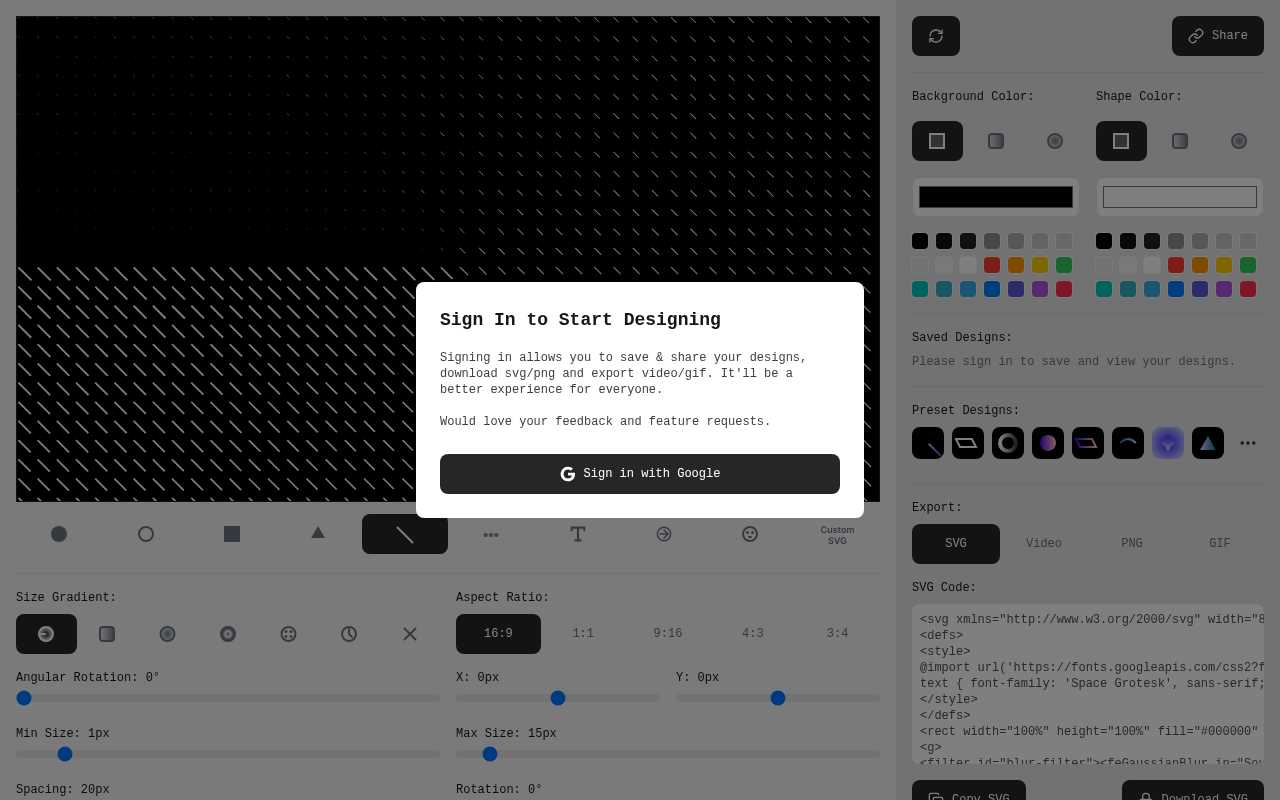 screenshot-SVG Pattern Builder